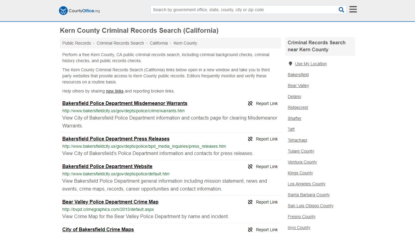 Criminal Records Search - Kern County, CA (Arrests, Jails ...